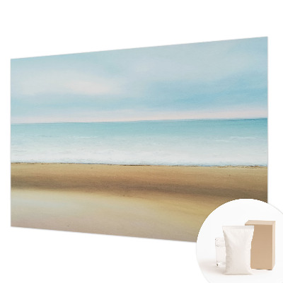 Mural decorativo con un paisaje costero