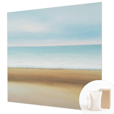 Mural decorativo con un paisaje costero