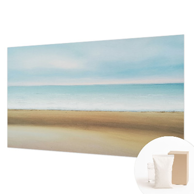 Mural decorativo con un paisaje costero