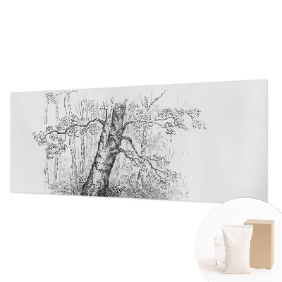 Papel mural con patrón decorativo con motivo de árbol del bosque