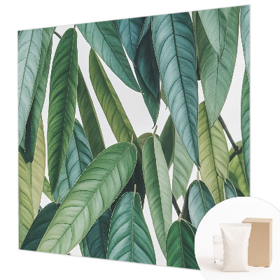 Mural de pared con estampado hermoso con motivo de hojas naturales
