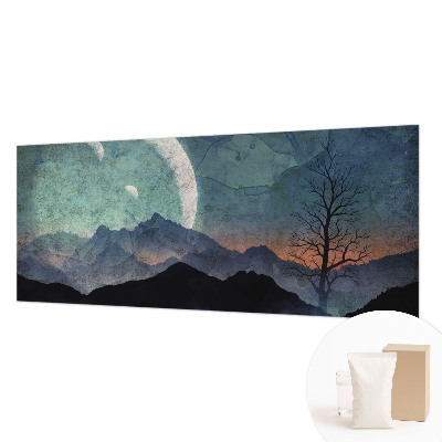 Mural de pared con estampado hermoso con un paisaje nocturno