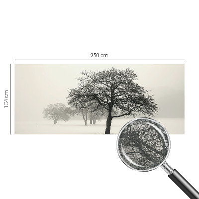 Fotomural decorativo para cabecero de cama con diseño de árboles de invierno