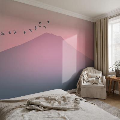 Papel mural con patrón decorativo con diseño «Montaña Oeste»