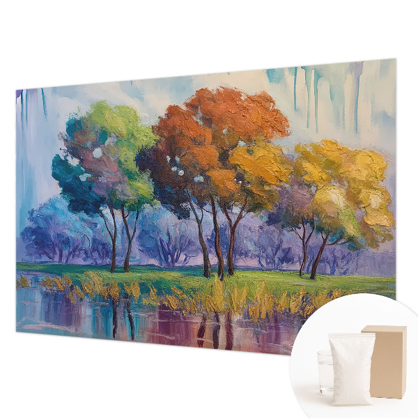 Papel mural texturado decorativo con diseño de abstracción de árbol