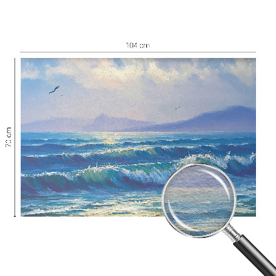 Mural decorativo con diseño de olas del mar