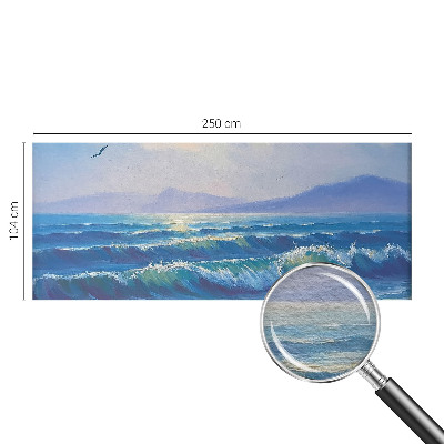 Mural decorativo con diseño de olas del mar