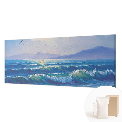 Mural decorativo con diseño de olas del mar