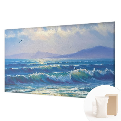 Mural decorativo con diseño de olas del mar