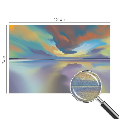 Papel mural texturado decorativo con diseño de atardecer arcoíris
