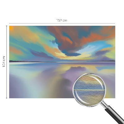 Papel mural texturado decorativo con diseño de atardecer arcoíris