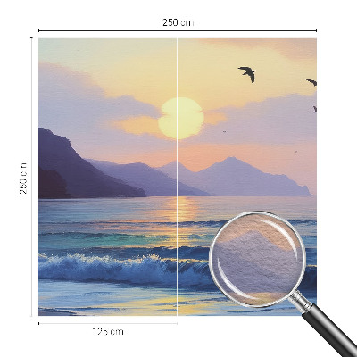 Fotomural decorativo para cabecero de cama con diseño Mar Oeste