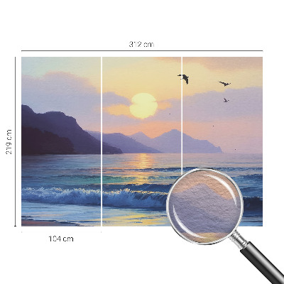 Fotomural decorativo para cabecero de cama con diseño Mar Oeste