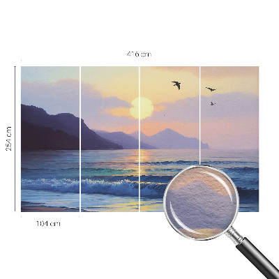 Fotomural decorativo para cabecero de cama con diseño Mar Oeste