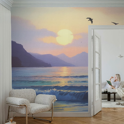 Fotomural decorativo para cabecero de cama con diseño Mar Oeste