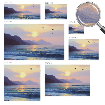 Fotomural decorativo para cabecero de cama con diseño Mar Oeste