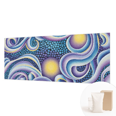 Mural de pared con estampado hermoso con remolinos coloridos