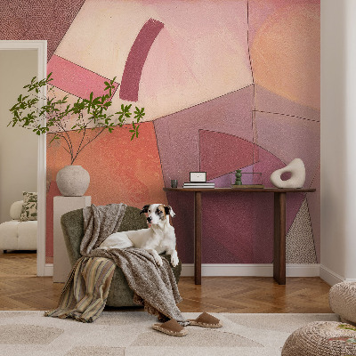 Papel mural con patrón decorativo con formas coloridas
