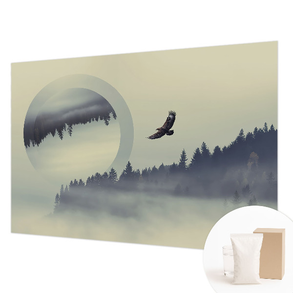 Fotomural decorativo para cabecero de cama con un paisaje forestal