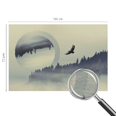 Fotomural decorativo para cabecero de cama con un paisaje forestal
