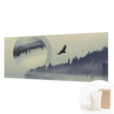 Fotomural decorativo para cabecero de cama con un paisaje forestal