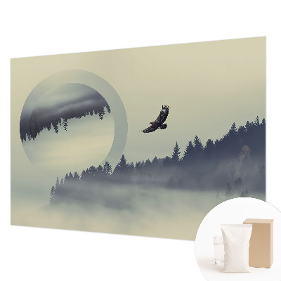 Fotomural decorativo para cabecero de cama con un paisaje forestal
