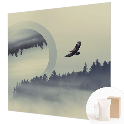 Fotomural decorativo para cabecero de cama con un paisaje forestal