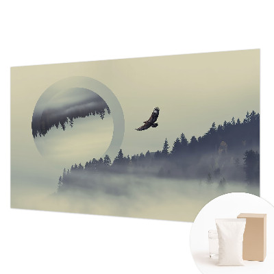 Fotomural decorativo para cabecero de cama con un paisaje forestal