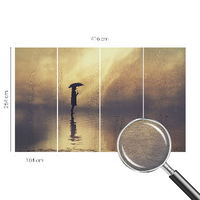 Mural decorativo con una escena misteriosa