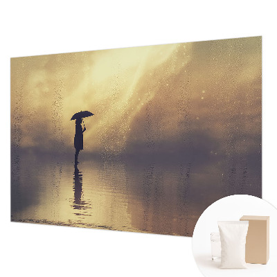 Mural decorativo con una escena misteriosa