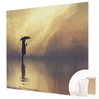 Mural decorativo con una escena misteriosa