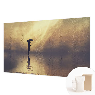 Mural decorativo con una escena misteriosa