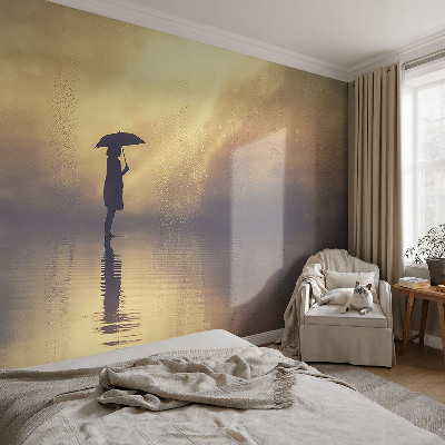 Mural decorativo con una escena misteriosa