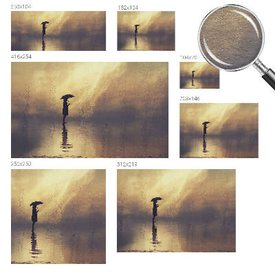 Mural decorativo con una escena misteriosa