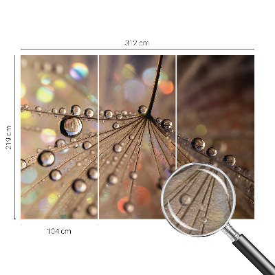 Mural de pared con estampado hermoso con motivo de gotas de perlas