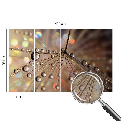 Mural de pared con estampado hermoso con motivo de gotas de perlas