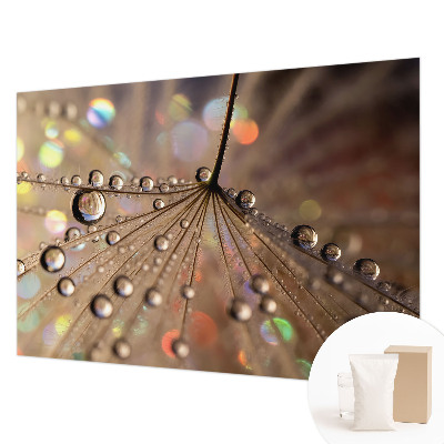 Mural de pared con estampado hermoso con motivo de gotas de perlas