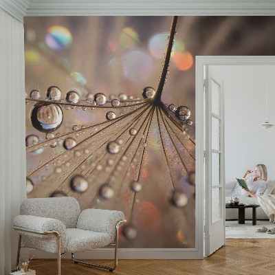 Mural de pared con estampado hermoso con motivo de gotas de perlas