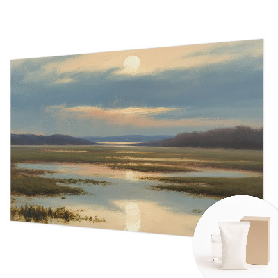 Fotomural decorativo para cabecero de cama con un paisaje atmosférico para dormitorio