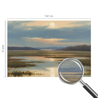 Fotomural decorativo para cabecero de cama con un paisaje atmosférico para dormitorio