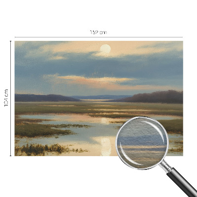 Fotomural decorativo para cabecero de cama con un paisaje atmosférico para dormitorio
