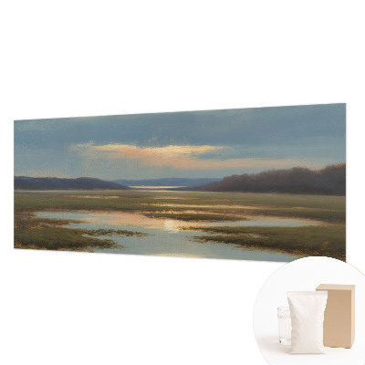 Fotomural decorativo para cabecero de cama con un paisaje atmosférico para dormitorio