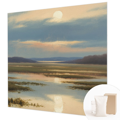 Fotomural decorativo para cabecero de cama con un paisaje atmosférico para dormitorio