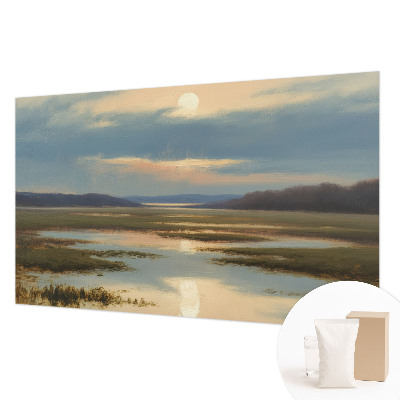 Fotomural decorativo para cabecero de cama con un paisaje atmosférico para dormitorio