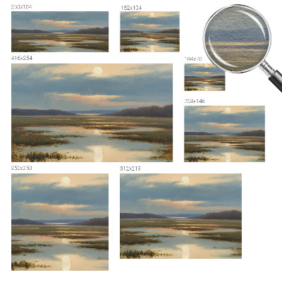 Fotomural decorativo para cabecero de cama con un paisaje atmosférico para dormitorio