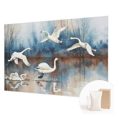 Mural de pared con estampado hermoso con el motivo de pájaros en vuelo