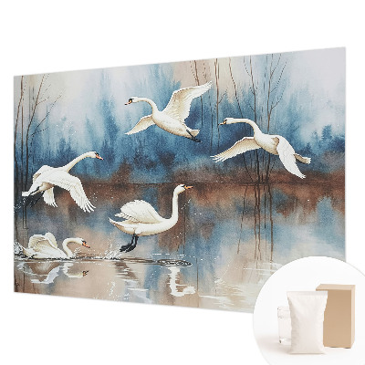 Mural de pared con estampado hermoso con el motivo de pájaros en vuelo