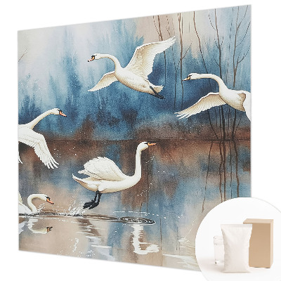 Mural de pared con estampado hermoso con el motivo de pájaros en vuelo
