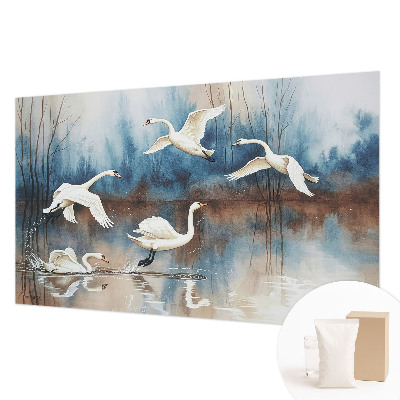 Mural de pared con estampado hermoso con el motivo de pájaros en vuelo