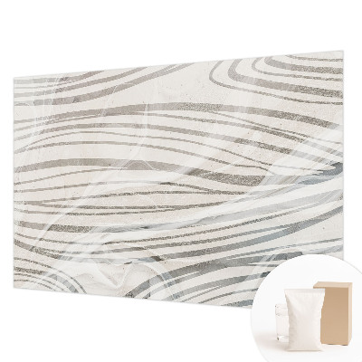 Papel mural texturado decorativo con motivo de líneas onduladas